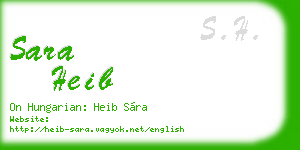 sara heib business card